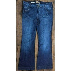 Kut From The Kloth Maggy Flare Leg Dark Wash Jeans 16